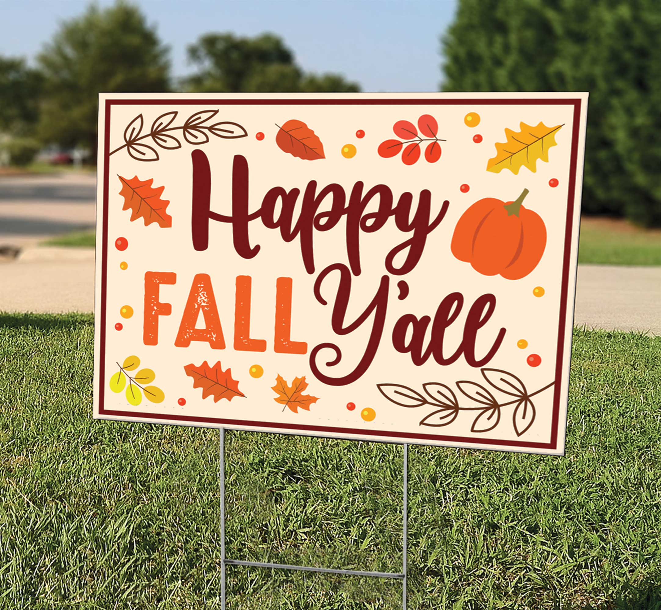 Fall Sign Nyt Happy Fall Yall Sign