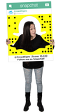 SnapChat (Ghost) Custom Photo Prop Large / FAST , CrowdSigns - 4