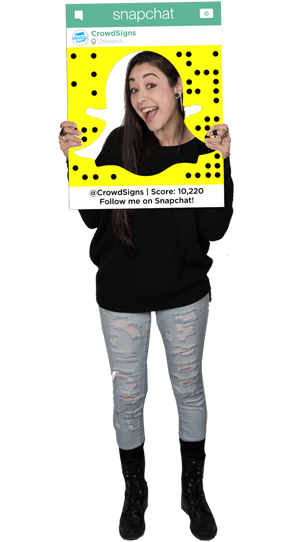 SnapChat (Ghost) Custom Photo Prop  , CrowdSigns - 1